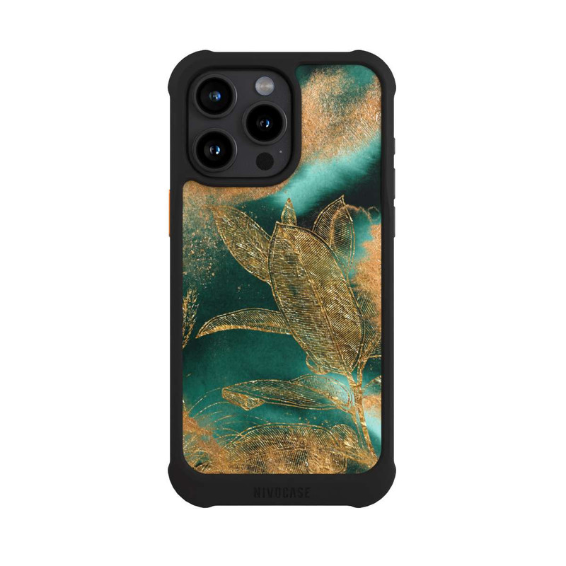 iPhone 15 Pro Max NIVOmax Gold und Grün Natur