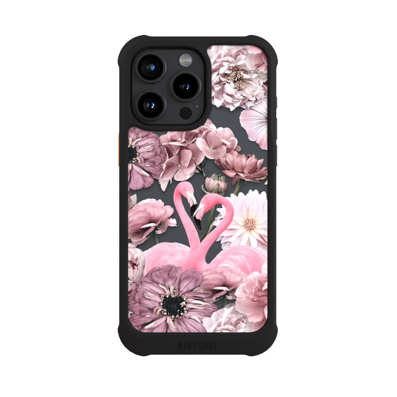 iPhone 15 Pro Max NIVOmax Flamingos in Flower Pattern