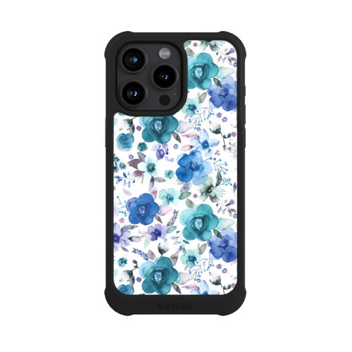 Apple iPhone 15 Pro Max NIVOmax Winterblumensträuße Blau