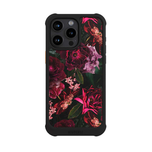 Apple iPhone 15 Pro Max NIVOmax Dark Red and Pink Flowers