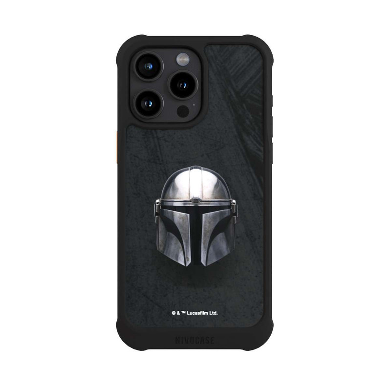 iPhone 15 Pro Max NIVOmax Casque Mandalorien Noir