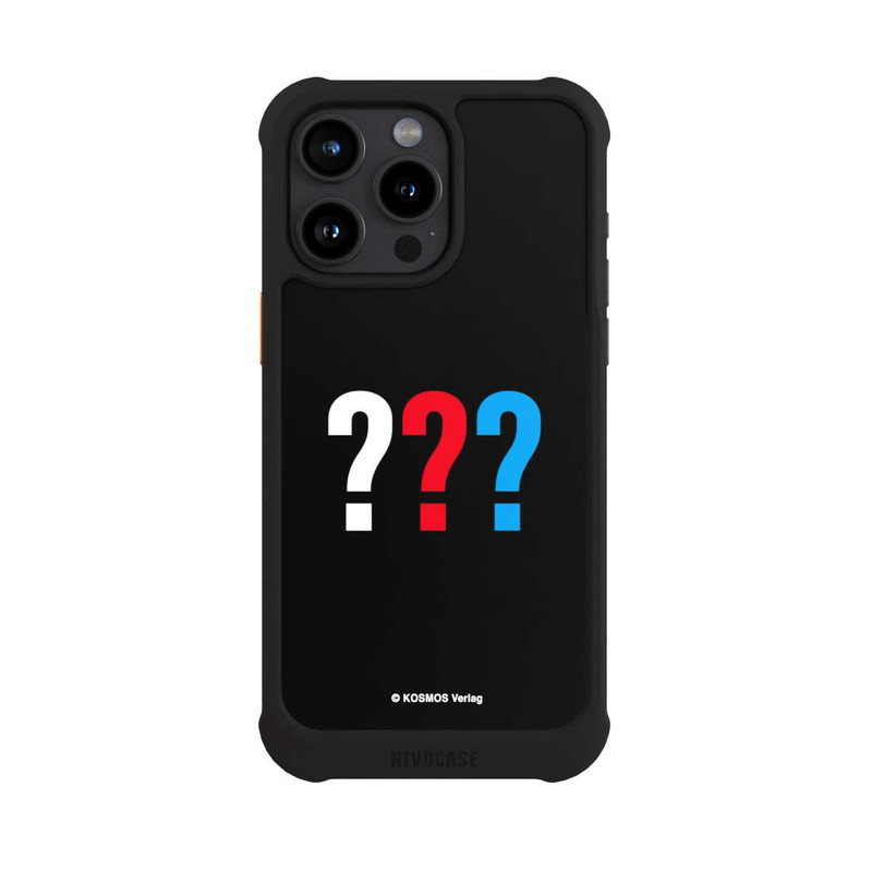 iPhone 15 Pro Max NIVOmax Drei Fragezeichen Logo