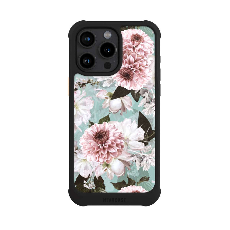 iPhone 15 Pro Max NIVOmax Blumentapete Barockblau