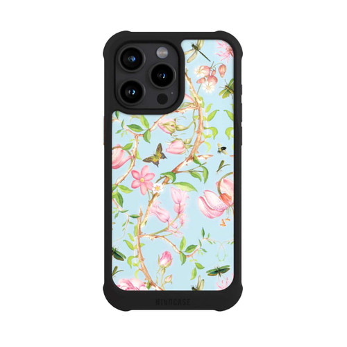 Apple iPhone 15 Pro Max NIVOmax Vintage Botanic Flowers Blue