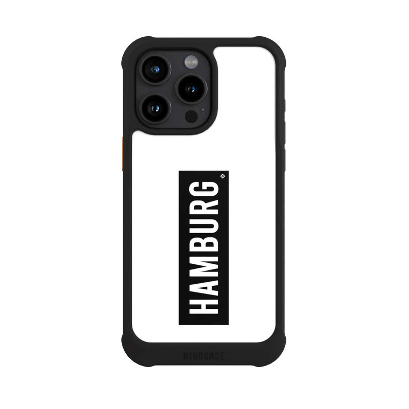 iPhone 15 Pro Max NIVOmax HSV Hamburg Schwarz Weiss