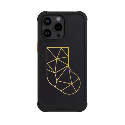 Apple iPhone 15 Pro Max NIVOmax goldene polygonale Socke