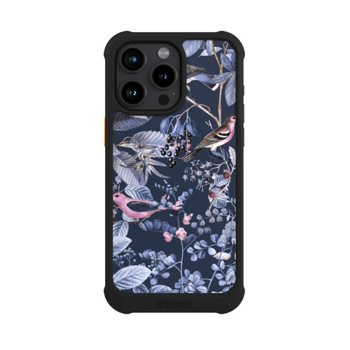 Apple iPhone 15 Pro Max NIVOmax Vögel und Beeren blau