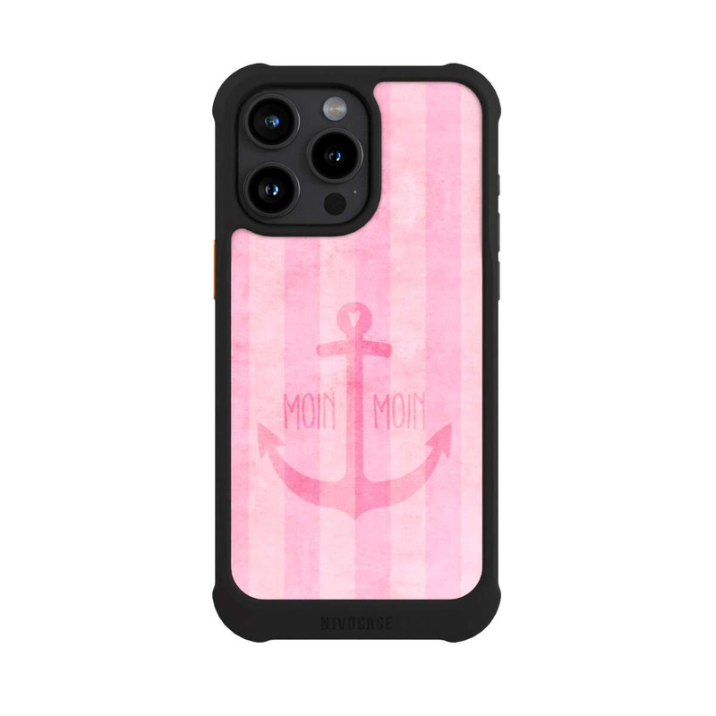 iPhone 15 Pro Max NIVOmax Moin Moin Stripes Pink