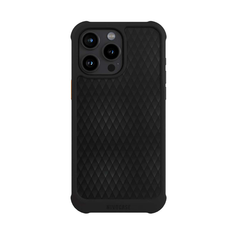 iPhone 15 Pro Max NIVOmax Peau de Serpent Noire
