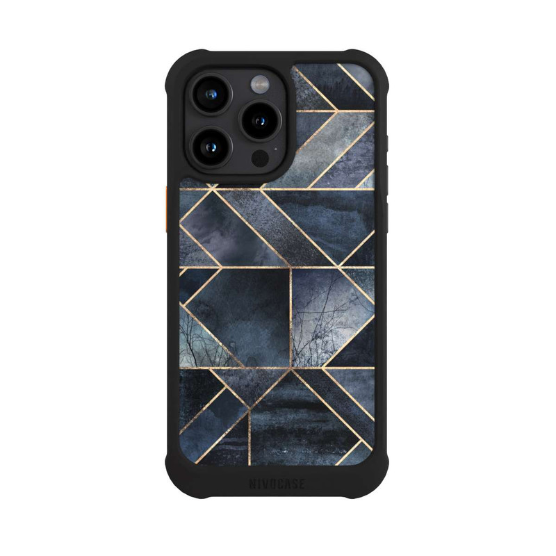 iPhone 15 Pro Max NIVOmax Abstraktes Natur-Dunkelblau