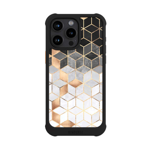 Apple iPhone 15 Pro Max NIVOmax Würfel dunkel und gold