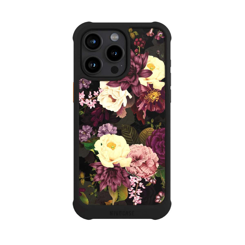 iPhone 15 Pro Max NIVOmax Dunkle Blumen Bienen