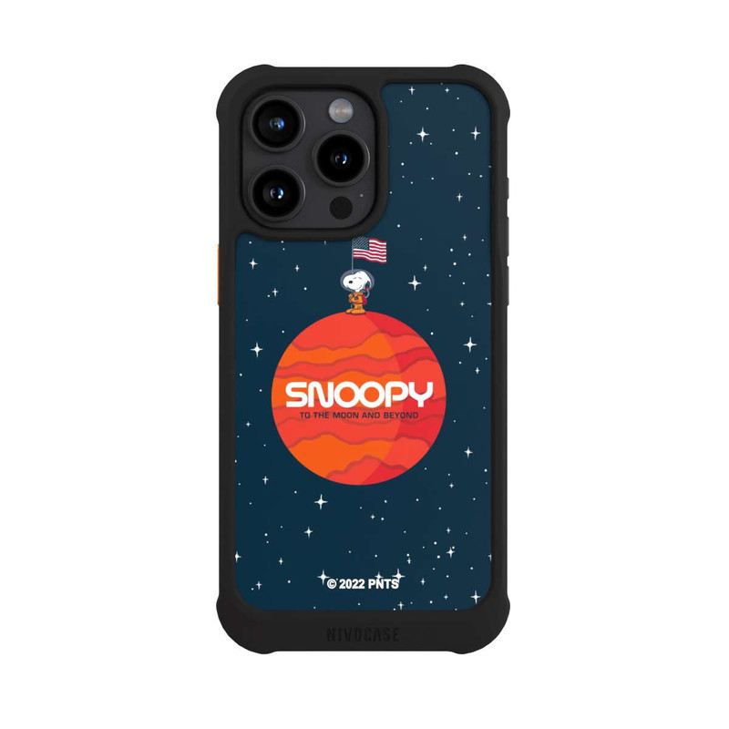 iPhone 15 Pro Max NIVOmax Snoopy Space Traveller Orange