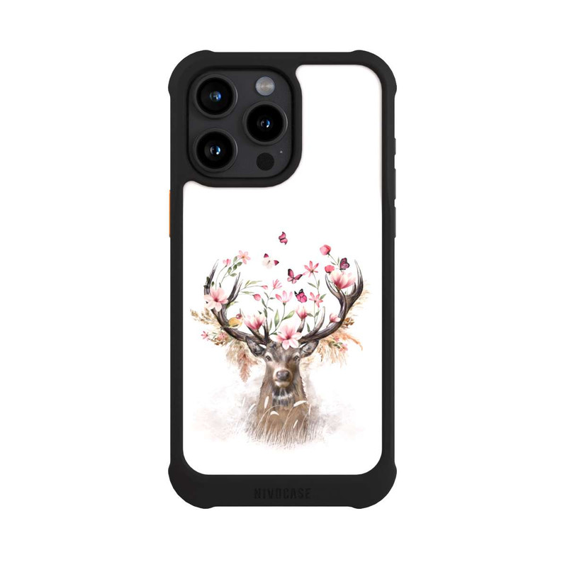 iPhone 15 Pro Max NIVOmax Hirsch Blumen Geweih