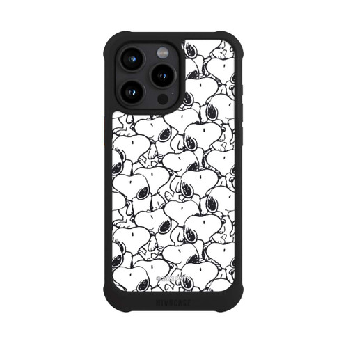Apple iPhone 15 Pro Max NIVOmax Snoopy Muster Schwarz und Weiß