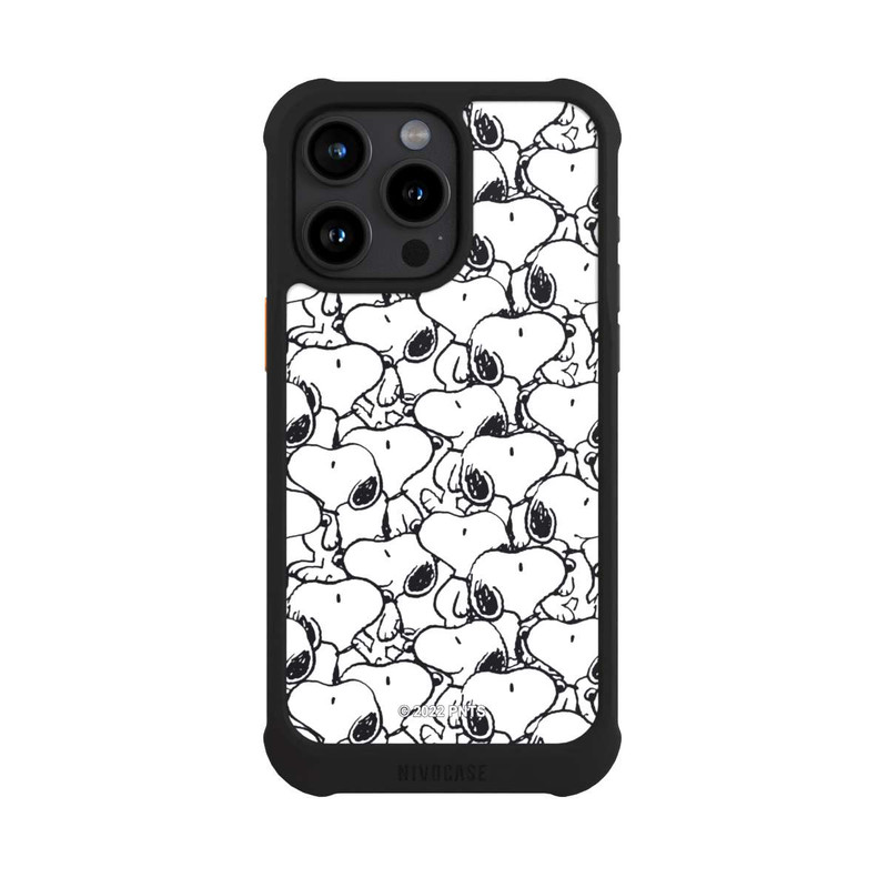 iPhone 15 Pro Max NIVOmax Snoopy Pattern Noir & Blanc