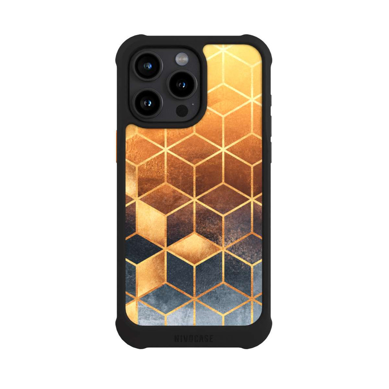 iPhone 15 Pro Max NIVOmax Würfel goldener Farbverlauf