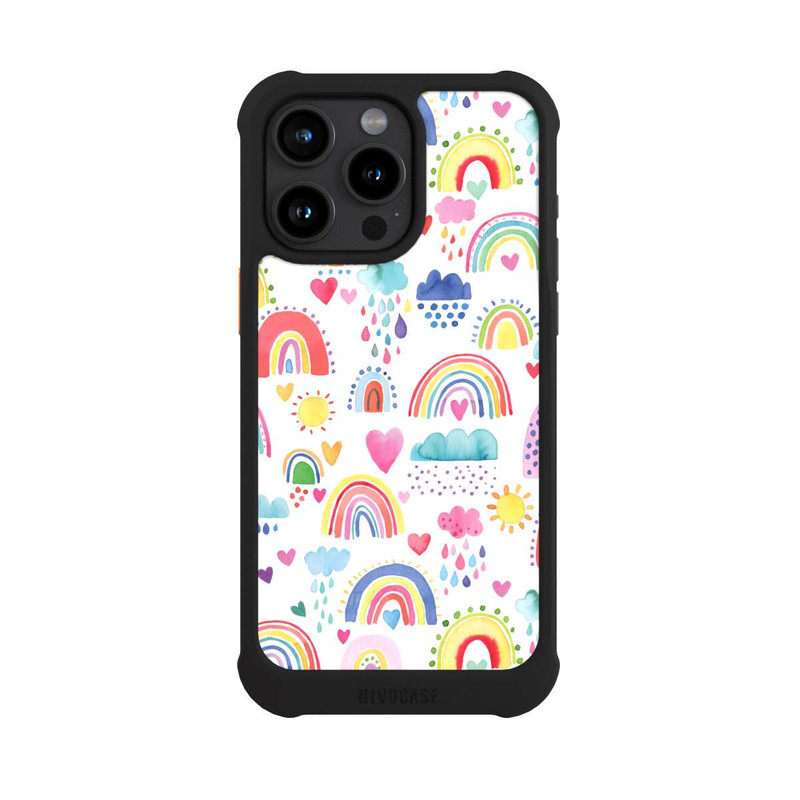 iPhone 15 Pro Max NIVOmax Lovely Rainbows Multi Rouge