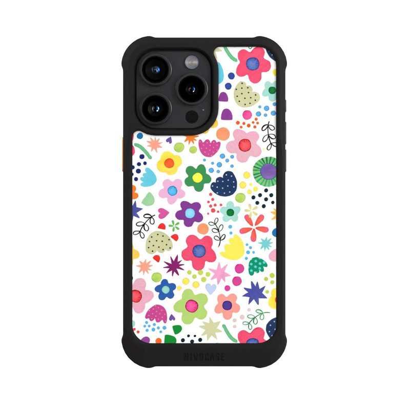 iPhone 15 Pro Max NIVOmax Psychedelic Flowers Colorful