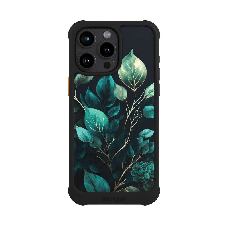 iPhone 15 Pro Max NIVOmax Eucalyptus Dark Background