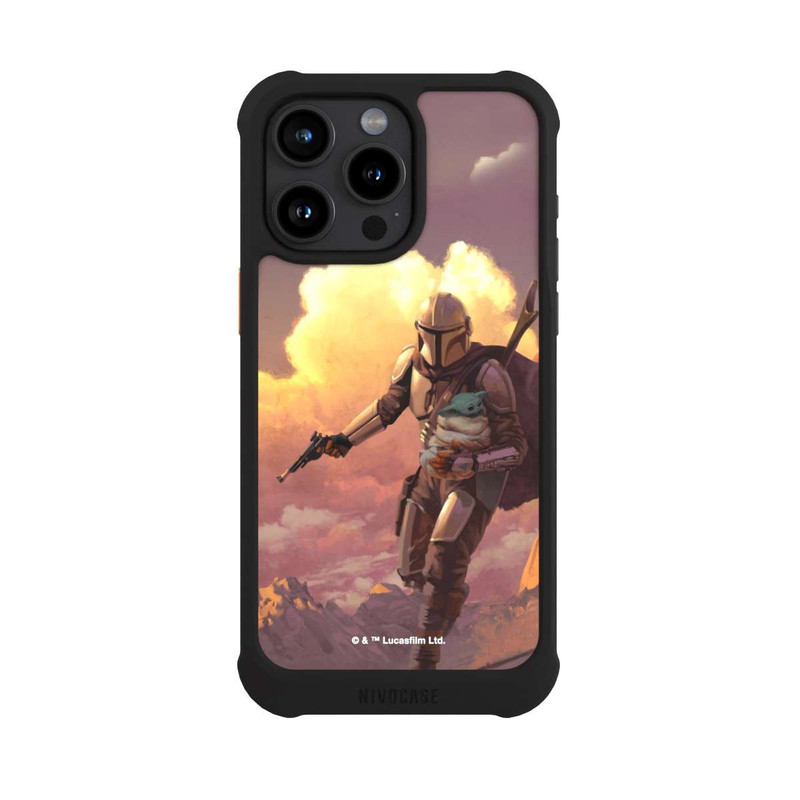 iPhone 15 Pro Max NIVOmax Der Mandalorianer und Grogu Sonnenguntergang Wolken