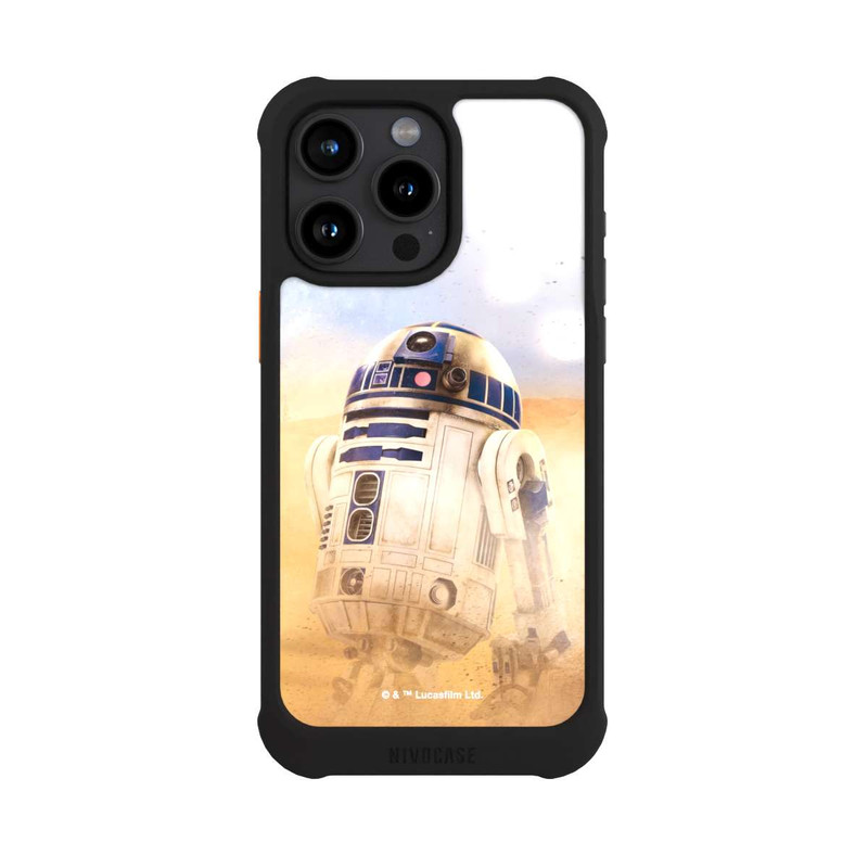 iPhone 15 Pro Max NIVOmax R2D2 dans le désert