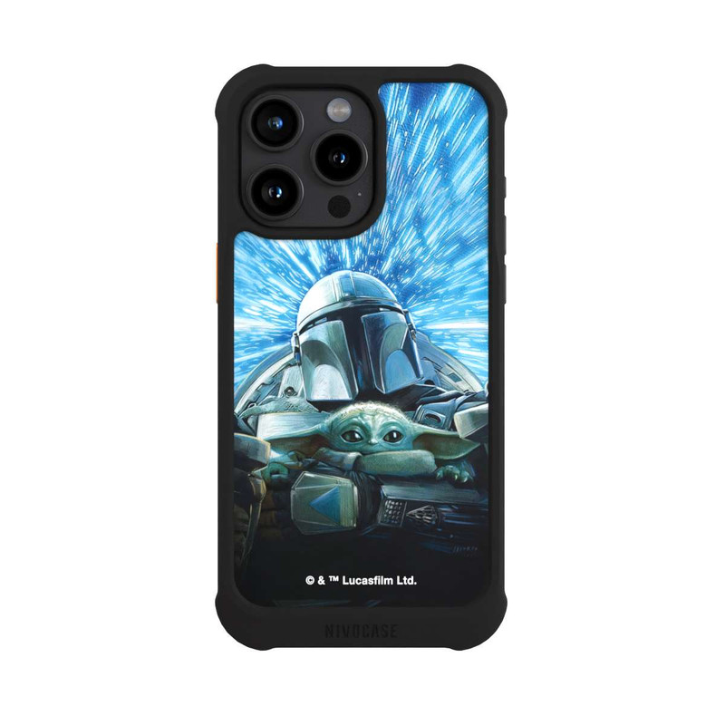 iPhone 15 Pro Max NIVOmax Grogu and Mando Flying Blue