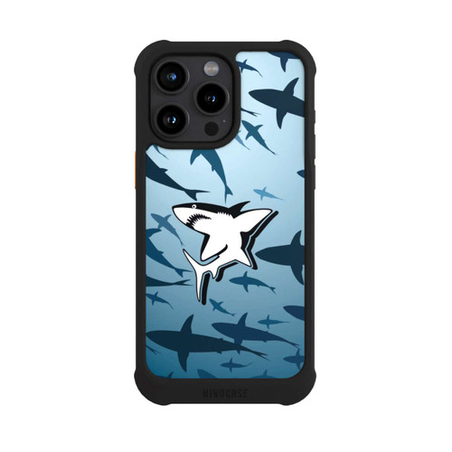 Apple iPhone 15 Pro Max NIVOmax Haie Muster Blau