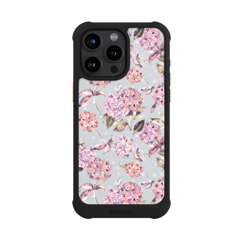 Apple iPhone 15 Pro Max NIVOmax Pastel Magic Hydrangea Floral Watercolor Pink
