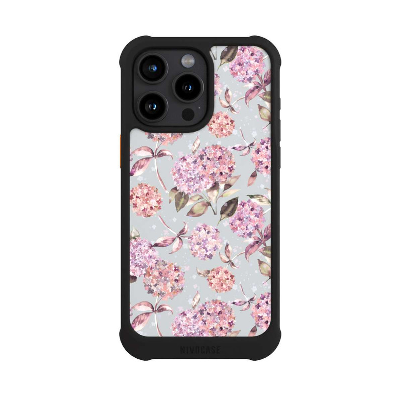 iPhone 15 Pro Max NIVOmax Pastel Magic Hydrangea Floral Watercolor Pink
