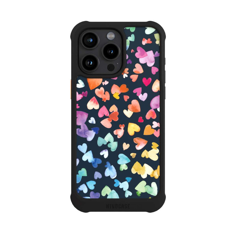 iPhone 15 Pro Max NIVOmax Coeurs de la Saint-Valentin noirs
