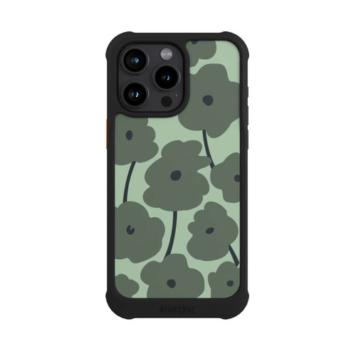 Apple iPhone 15 Pro Max NIVOmax Fleurs Minimalistes Vertes