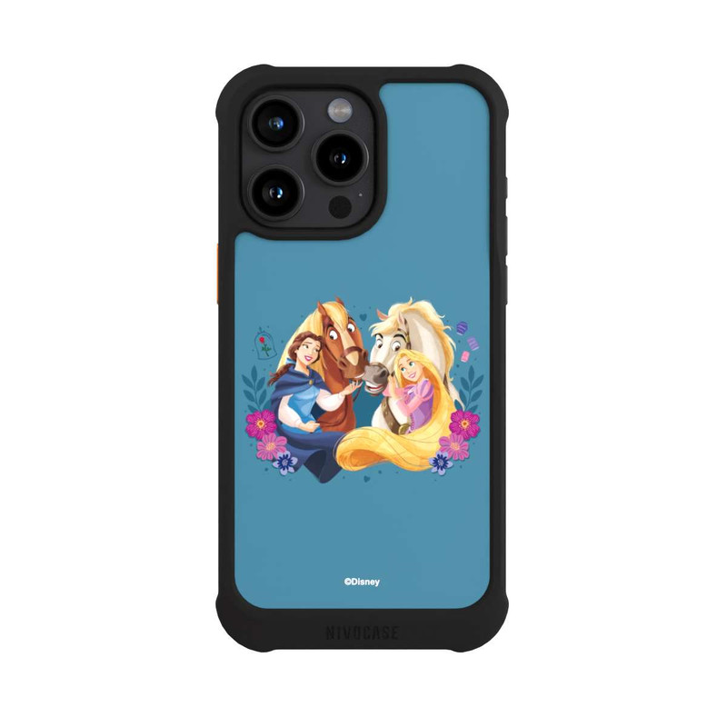 iPhone 15 Pro Max NIVOmax Disney Prinzessinnen Belle and Rapunzel mit Pferden