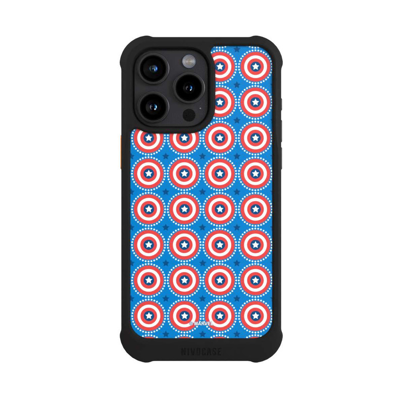 iPhone 15 Pro Max NIVOmax Captain American Shield Pattern