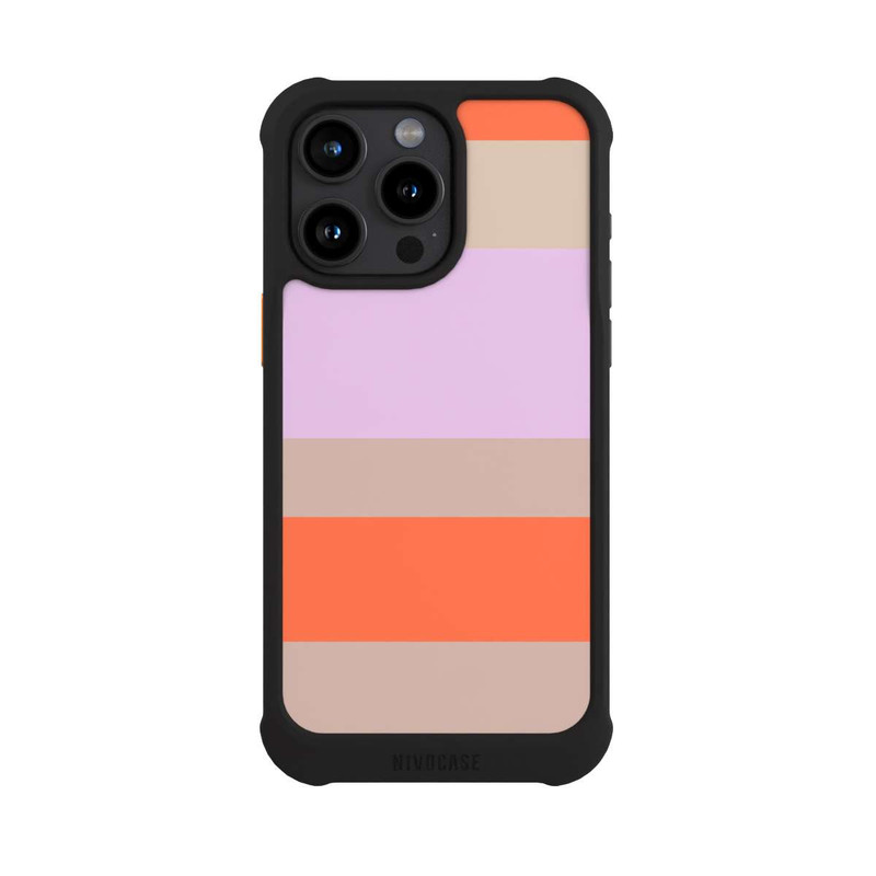 iPhone 15 Pro Max NIVOmax Moca Lila Orange Stripes