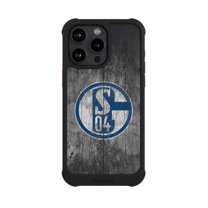 iPhone 15 Pro Max NIVOmax Schalke 04 Holz Look