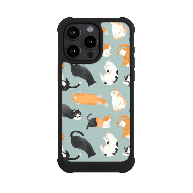 iPhone 15 Pro Max NIVOmax Cats Pattern