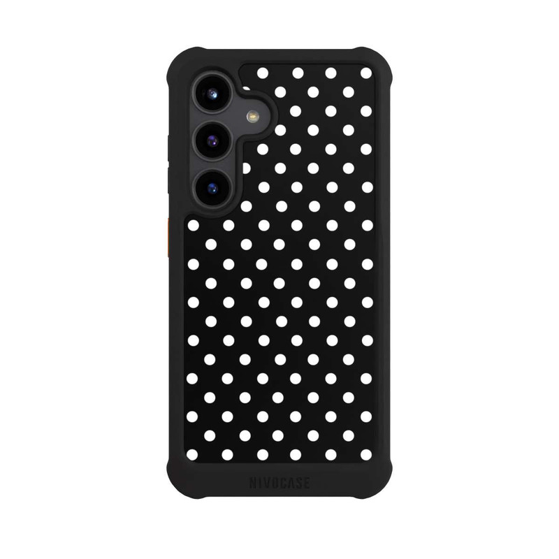 Galaxy S24 NIVOmax Confettis blancs sur fond noir