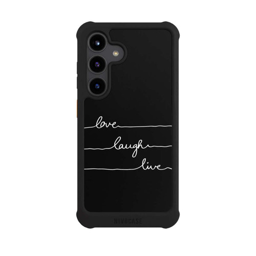 Samsung Galaxy S24 NIVOmax Love Laugh Live blanc/noir