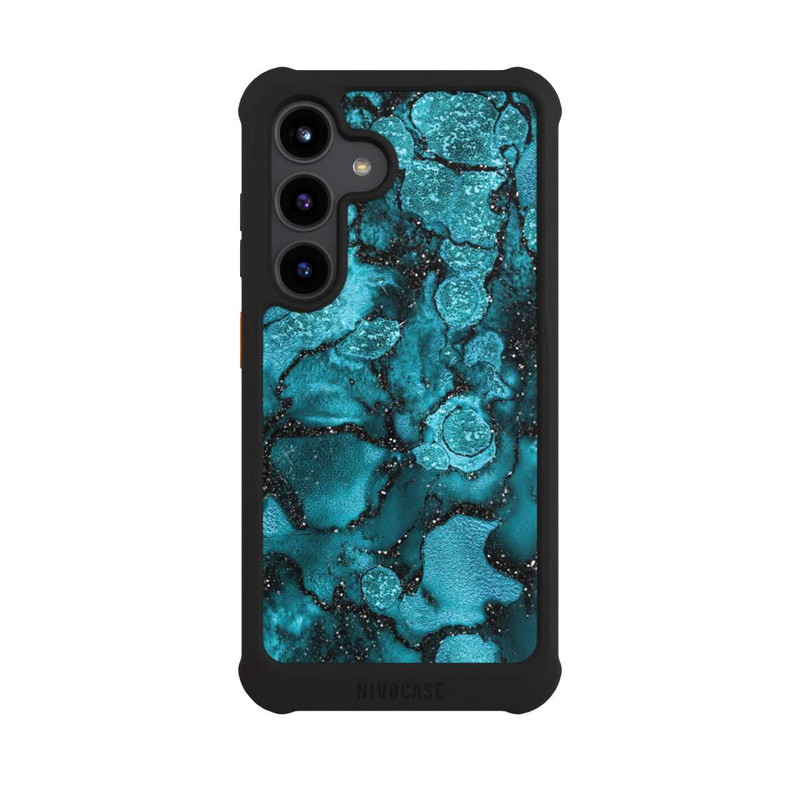 Galaxy S24 NIVOmax Blue Glitter Look