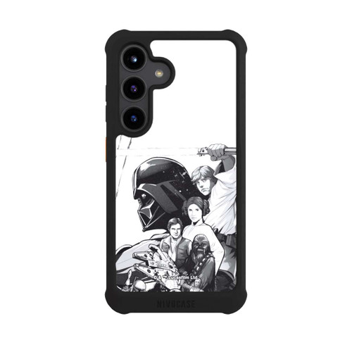 Samsung Galaxy S24 NIVOmax StarWars Charaktere - Schwarz-Weiß