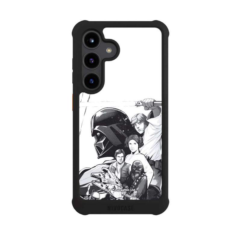 Galaxy S24 NIVOmax Personnages StarWars - Noir et Blanc