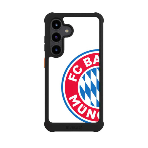 Samsung Galaxy S24 NIVOmax Großes FCB Logo Weiß