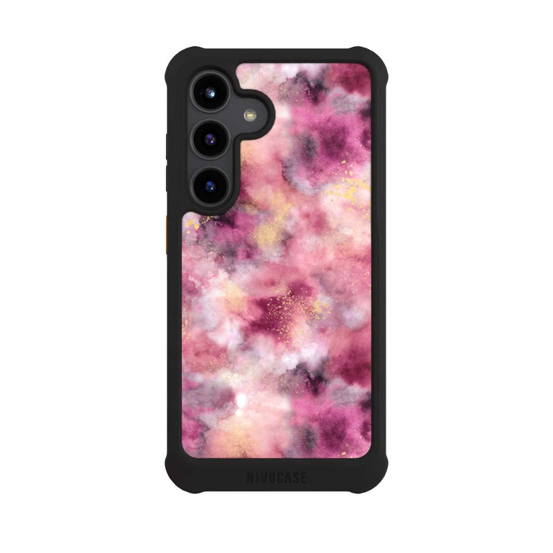 Galaxy S24 NIVOmax Rauchiges Marmoraquarell rosa