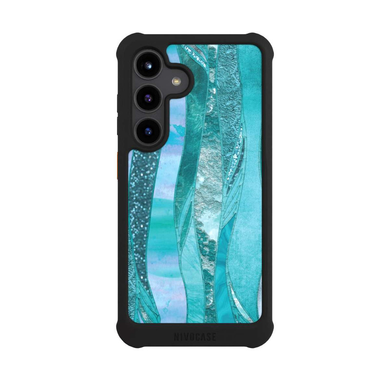 Galaxy S24 NIVOmax Blue Glamour Glitter Look