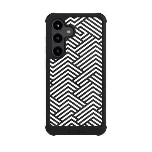 Samsung Galaxy S24 NIVOmax Schwarz und Weiß ZigZag