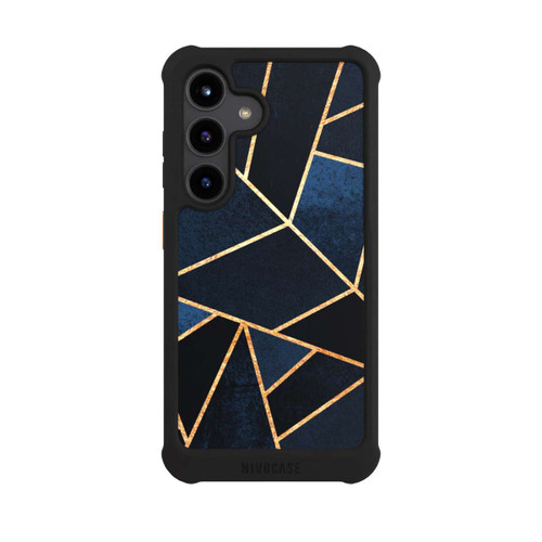 Samsung Galaxy S24 NIVOmax Navy Stein Golddruck