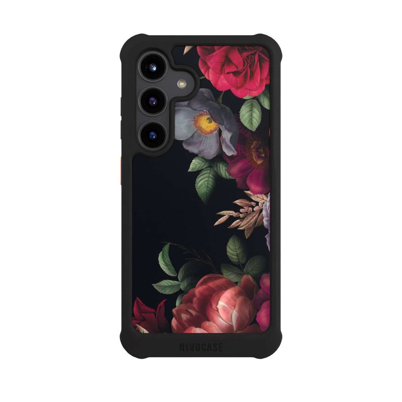 Galaxy S24 NIVOmax Fleurs sur noir