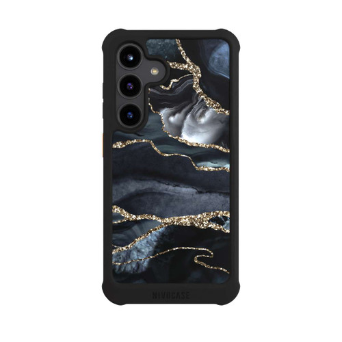 Samsung Galaxy S24 NIVOmax Dark marble gold Glitter look