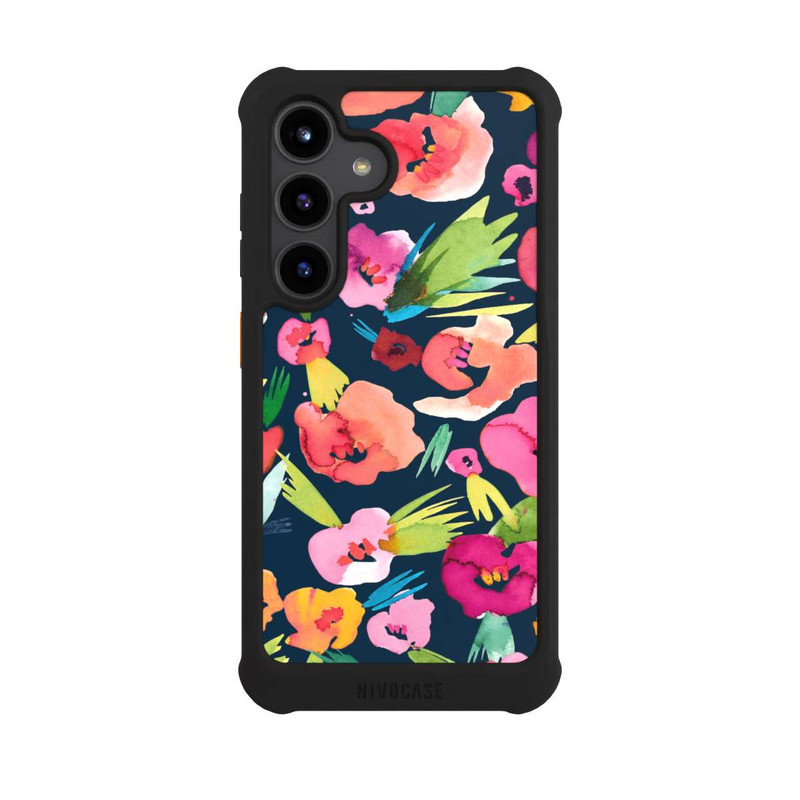 Galaxy S24 NIVOmax Fleurs tropicales aquarelles